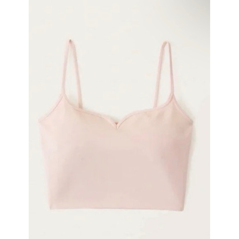 Abercrombie &‎ Fitch Pink Ponte Sweetheart Cropped Cami Tank Top M